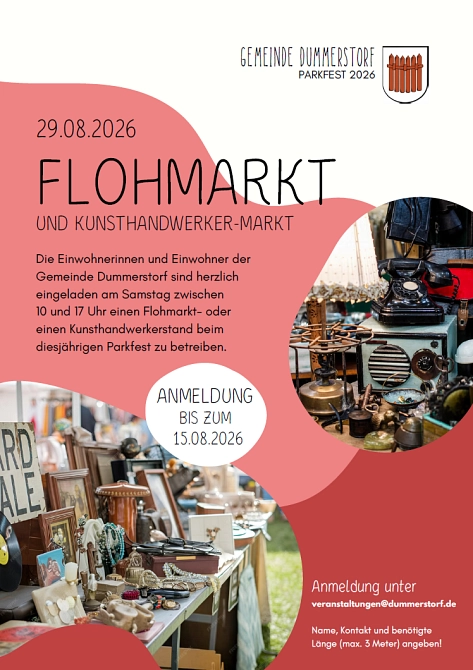 Flohmarkt Flyer&nbsp;&copy;&nbsp;Gemeinde Dummerstorf